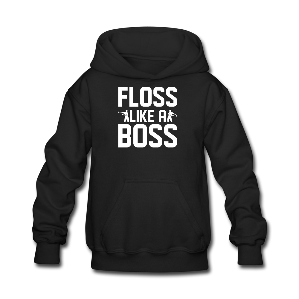 Floss Like A Boss Kid's Hoodie Fortnite Video Game Sweatshirt - black