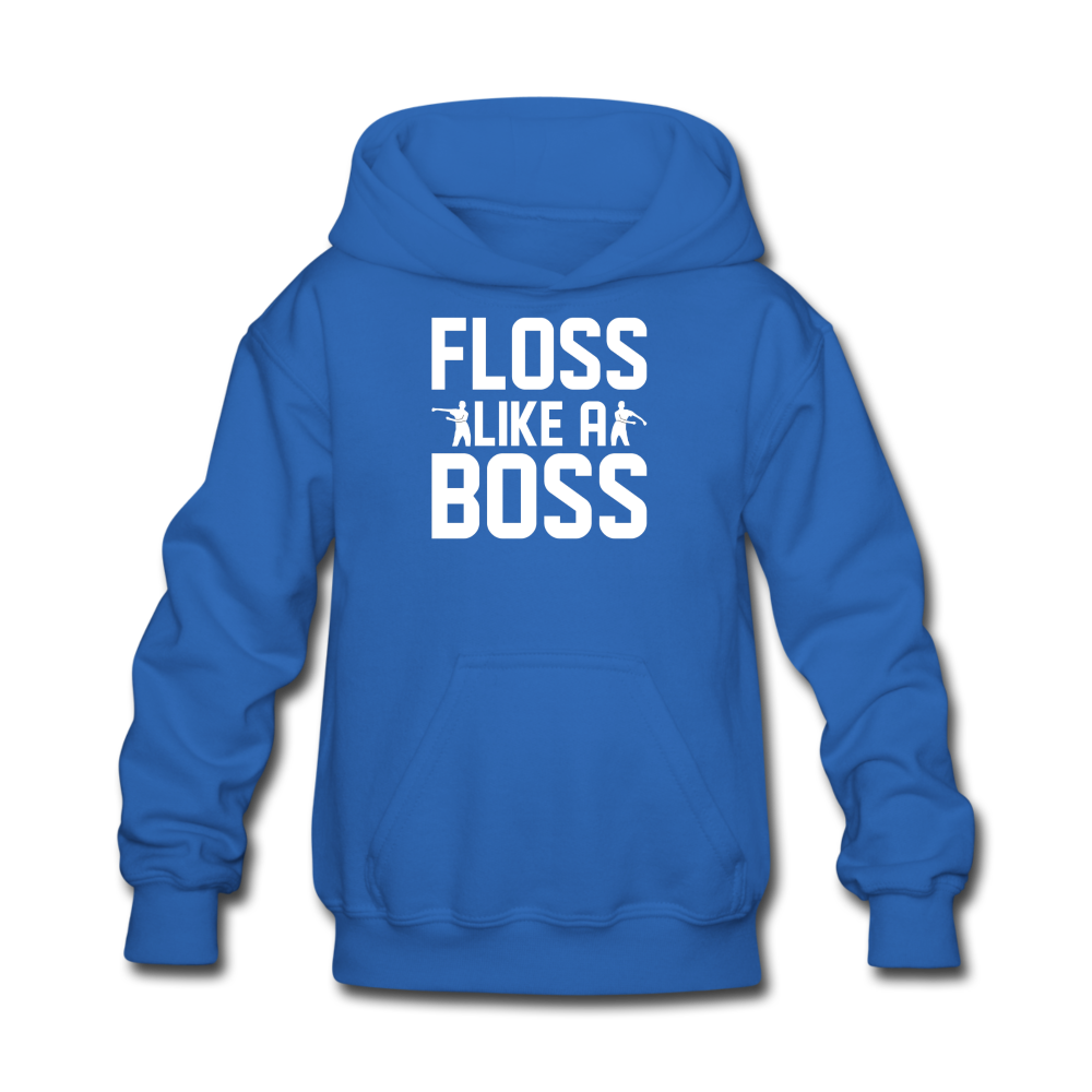 Floss Like A Boss Kid's Hoodie Fortnite Video Game Sweatshirt - royal blue
