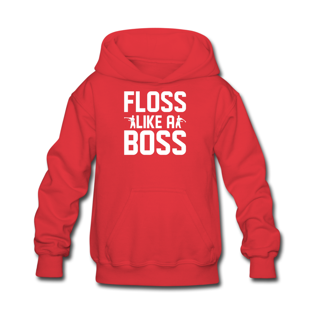 Floss Like A Boss Kid's Hoodie Fortnite Video Game Sweatshirt - red