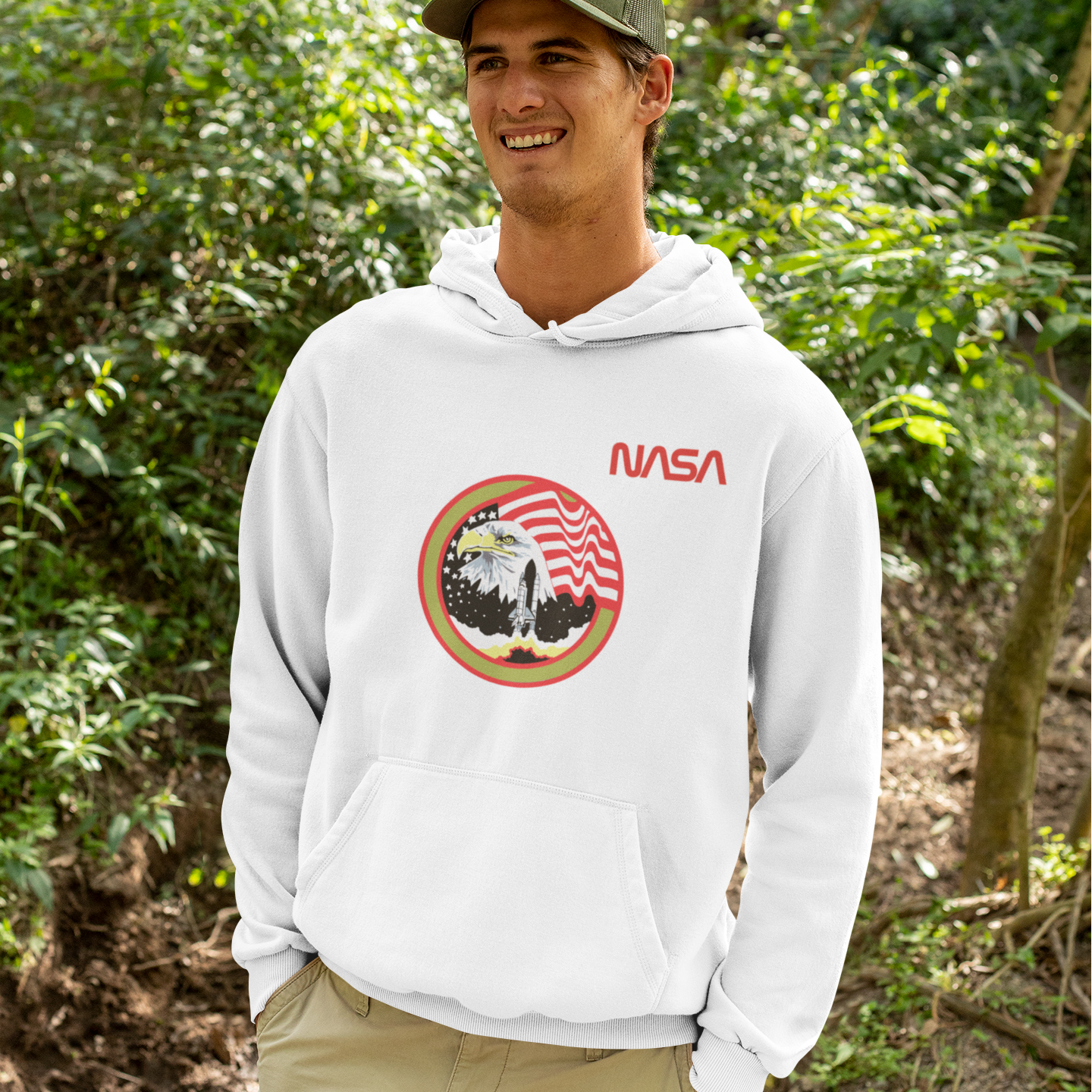 NASA Space Shuttle Eagle Take-Off Commemorative Unisex Pullover Hoodie Sweatshirt