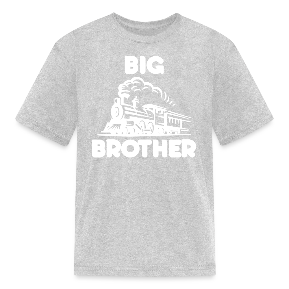 Big Brother Train Front Youth T-Shirt - heather gray