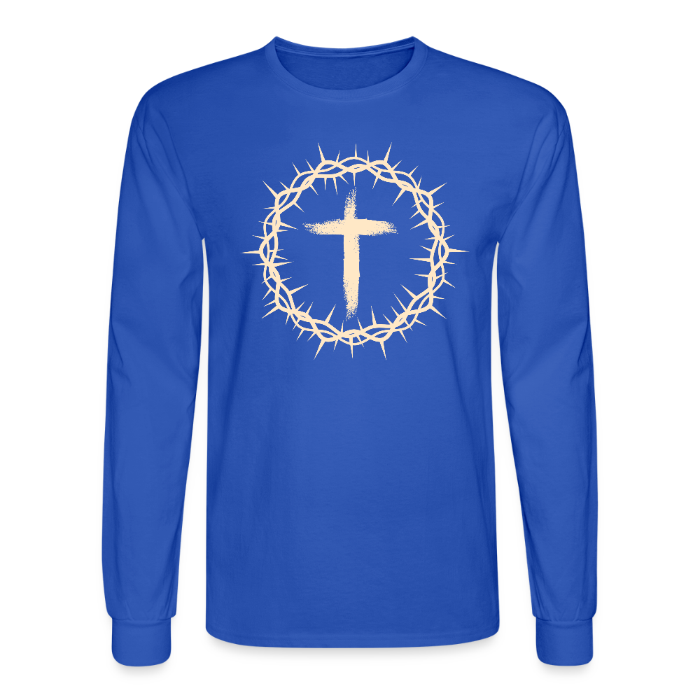 Crown of Thorns Christian Unisex Long Sleeve T-Shirt - royal blue