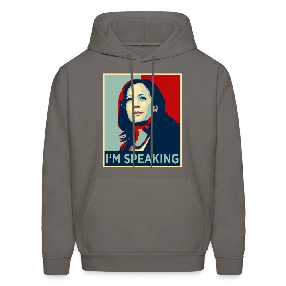 Kamala Harris President 2024 I'm Speaking Unisex Hoodie - asphalt gray