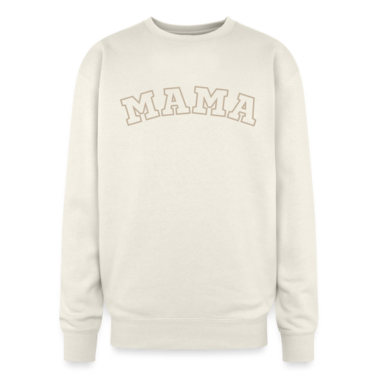 Mama Block Letters Oversized Crewneck Sweatshirt - ivory