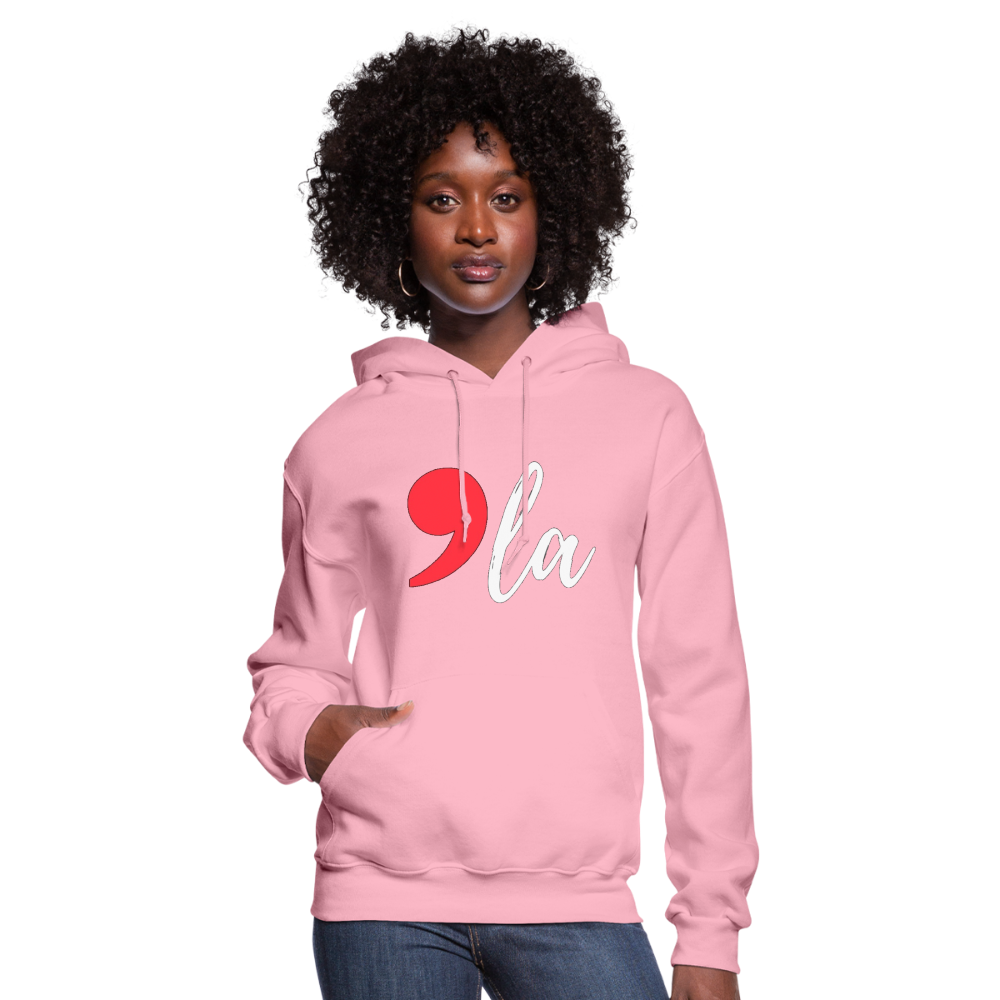 Kamala Harris 2024 President Comma La Women's Hoodie - classic pink
