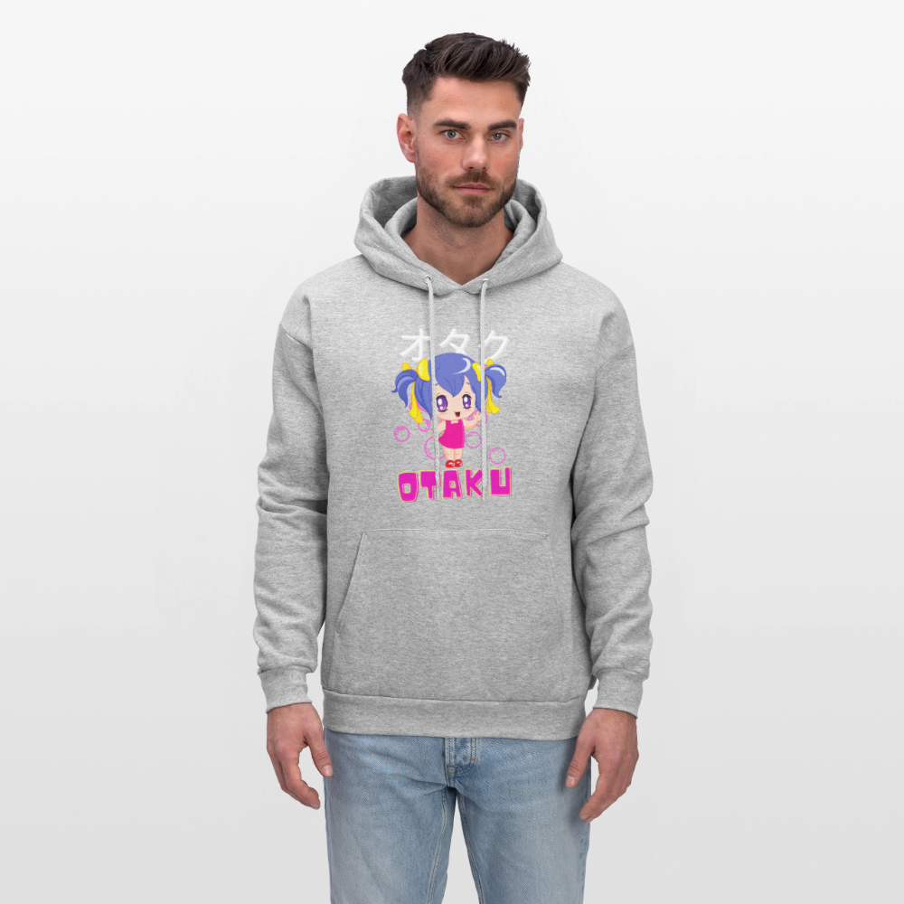 Otaku English Japanese Anime Fan Girl Premium Unisex Hoodie Sweatshirt - heather gray