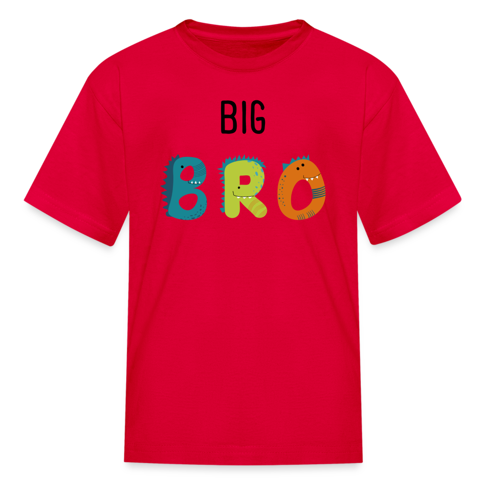 Youth Big Brother Big Bro Dinosaurs T-Shirt - red