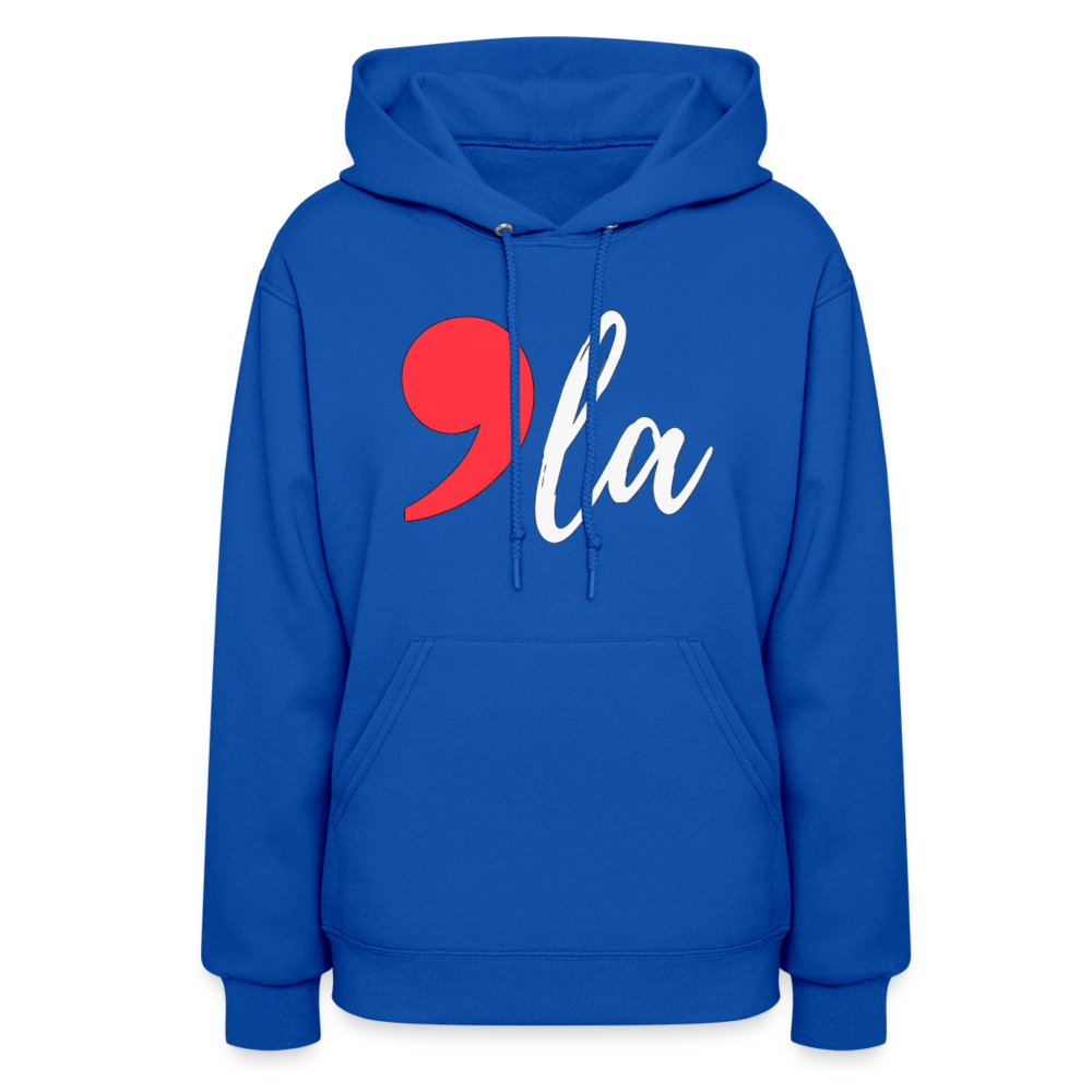 Kamala Harris 2024 President Comma La Women's Hoodie - royal blue