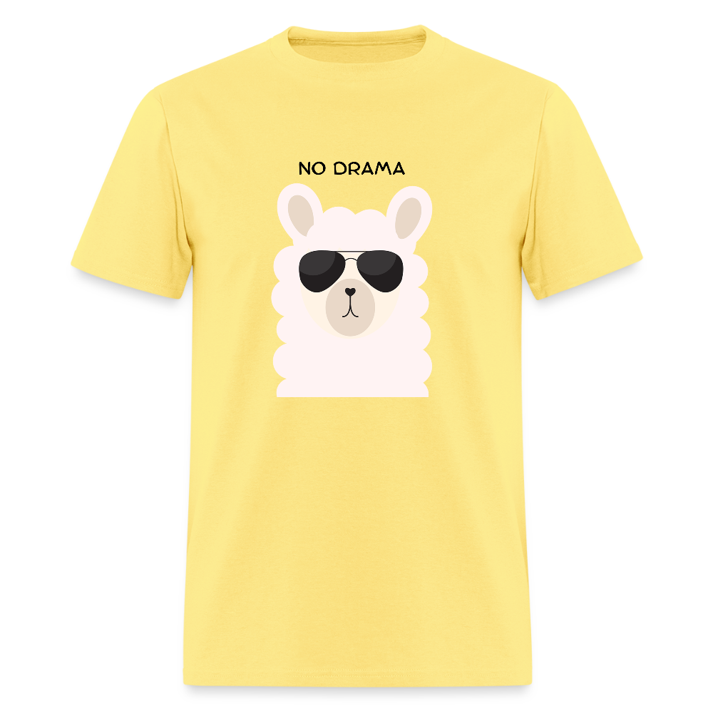No Drama Llama Funny Unisex T-Shirt - cornsilk