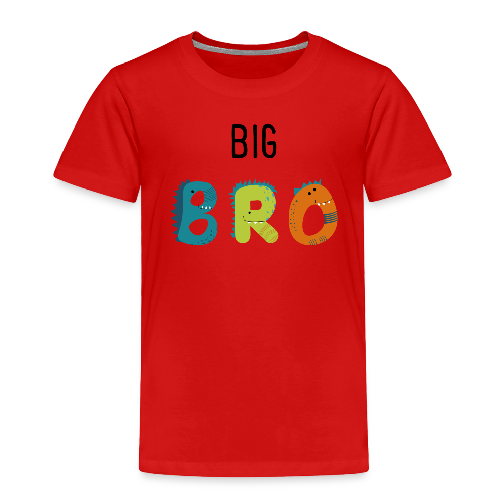 Toddler Big Brother Big Bro Dinosaurs T-Shirt - red