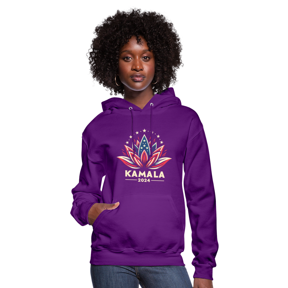 Kamala Harris 2024 Presidential Lotus Women's Hoodie - purple