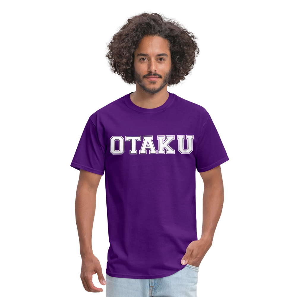Otaku Bold Anime Premium Unisex T-Shirt - purple