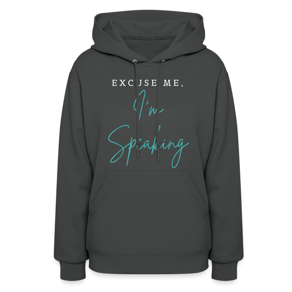 Kamala Harris Excuse Me I'm Speaking President 2024 Women's Hoodie - asphalt