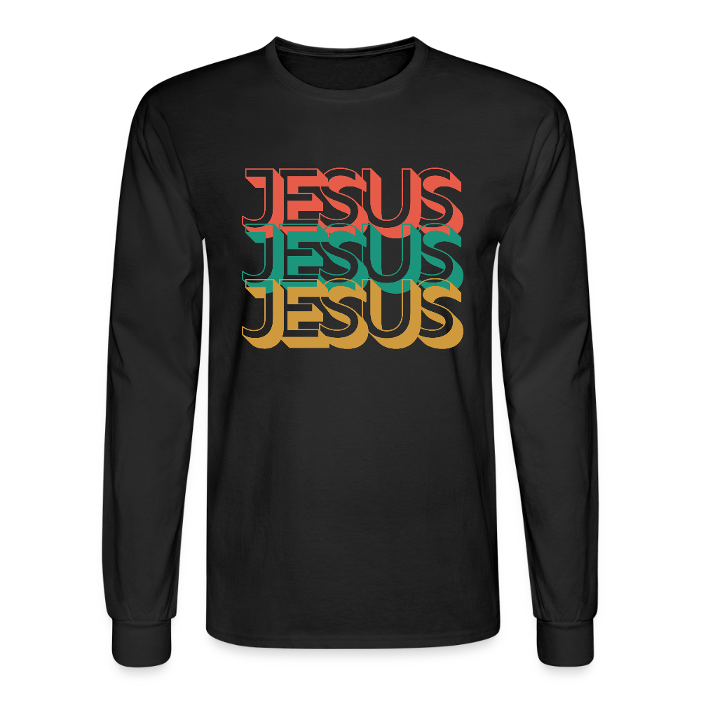 Jesus Jesus Jesus Christian Unisex Long Sleeve T-Shirt - black