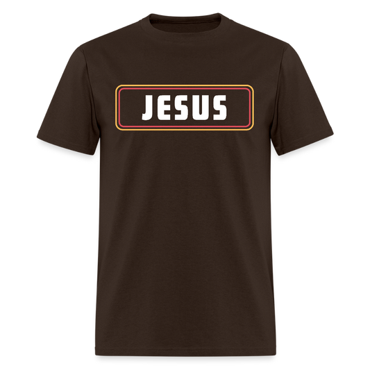 Jesus Retro Rectangle Christian Unisex Classic T-Shirt - brown