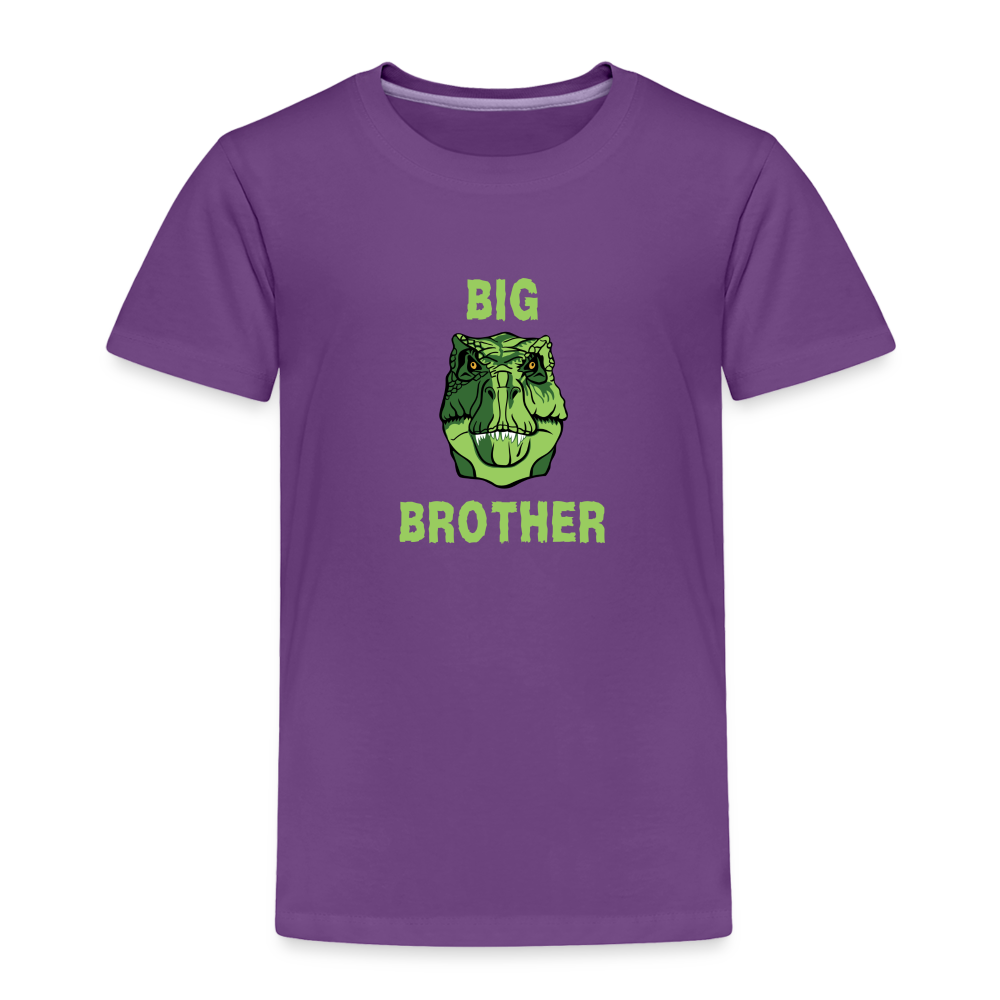 Toddler Big Brother Dinosaur Face T-Shirt - purple