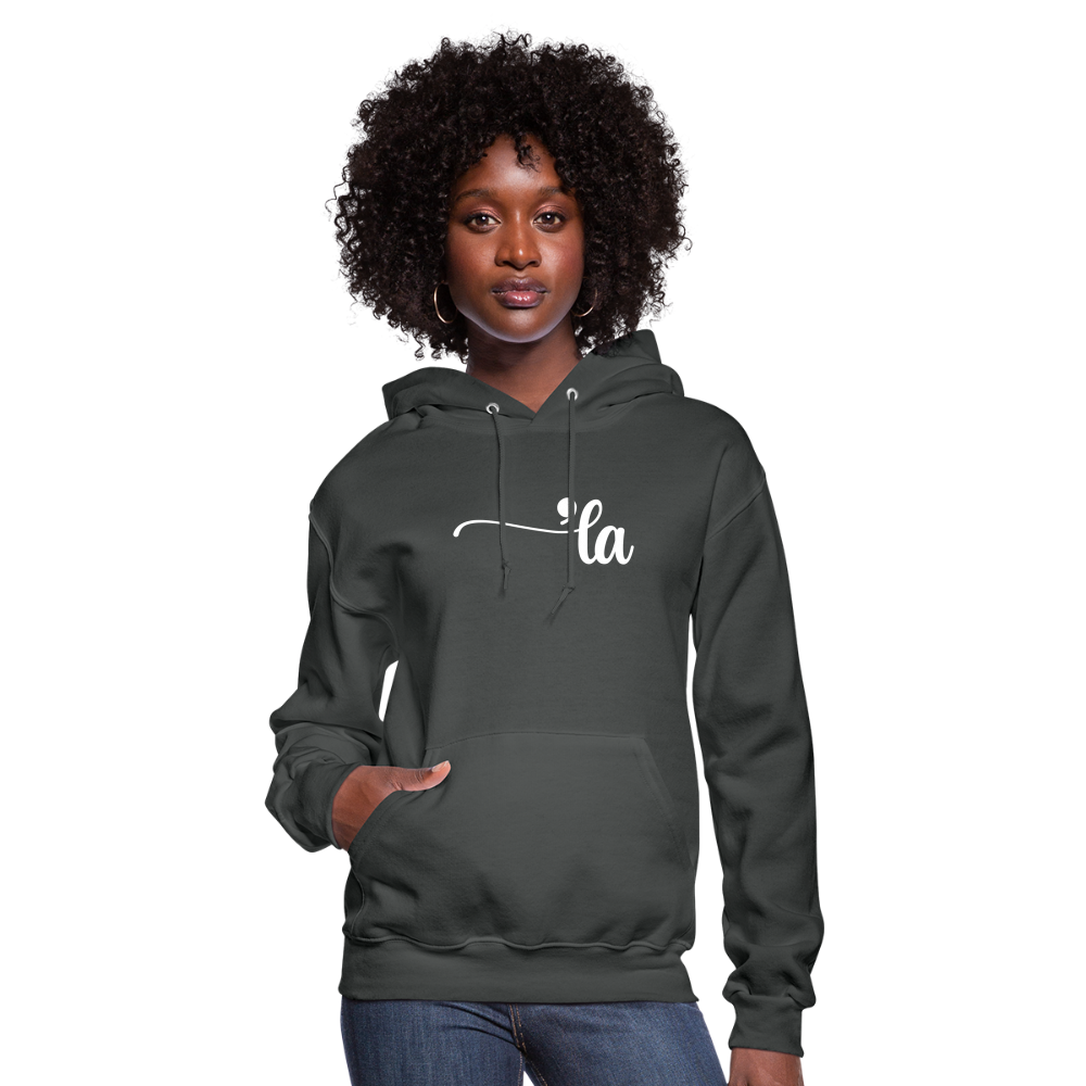 Comma La Kamala Harris Punctuation Women's Hoodie - asphalt