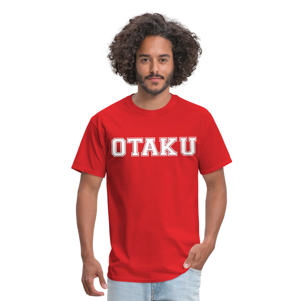 Otaku Bold Anime Premium Unisex T-Shirt - red