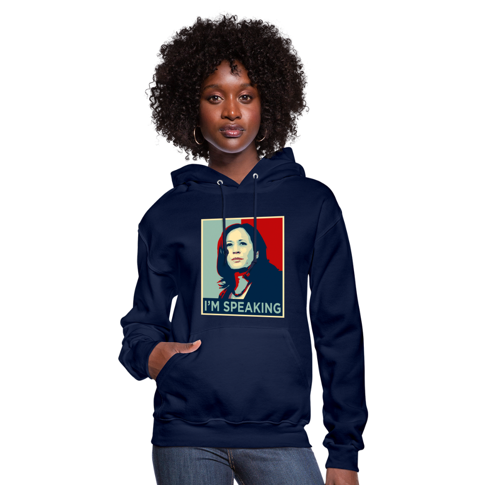 Kamala Harris President 2024 I'm Speaking Women's Hoodie - navy