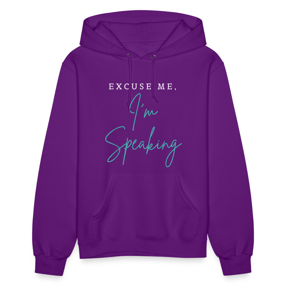 Kamala Harris Excuse Me I'm Speaking President 2024 Women's Hoodie - purple