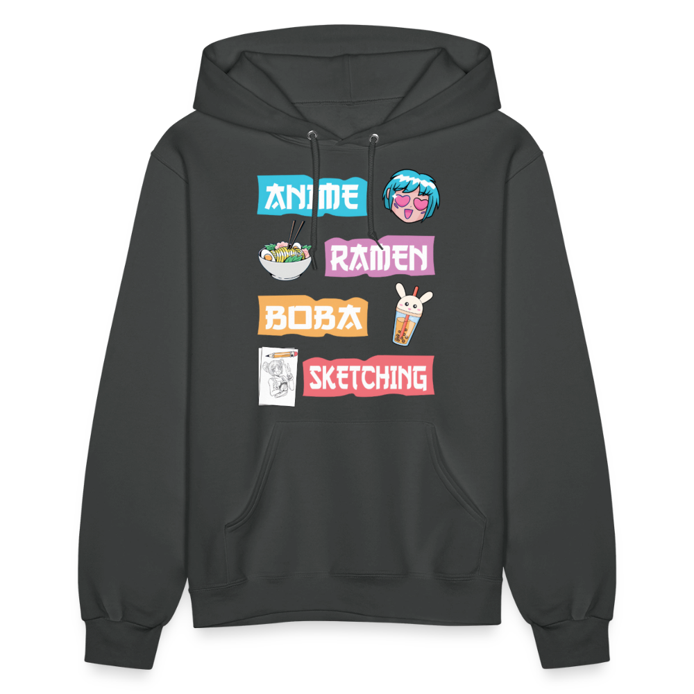 Anime Ramen Boba Sketching Anime Lover Premium Women's Hoodie Sweatshirt - asphalt