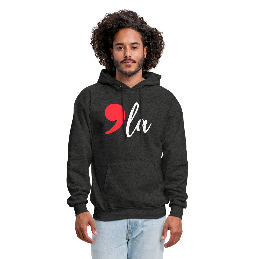 Kamala Harris 2024 President Comma La Unisex Hoodie Sweatshirt - charcoal grey