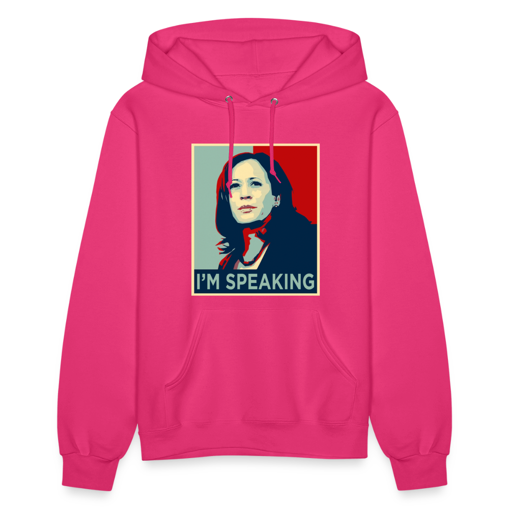 Kamala Harris President 2024 I'm Speaking Women's Hoodie - fuchsia