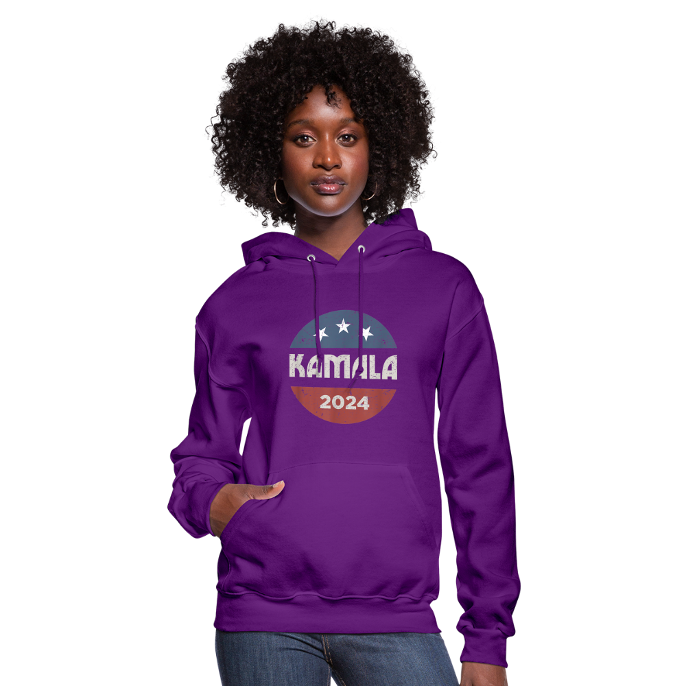 Kamala Harris 2024 For President Women's Hoodie - purple