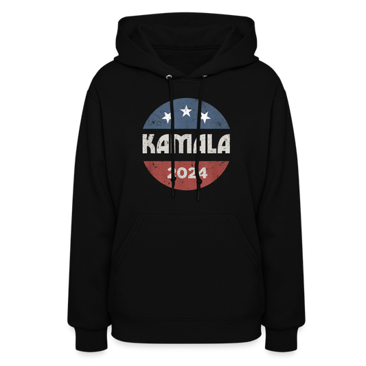 Kamala Harris 2024 For President Women's Hoodie - black