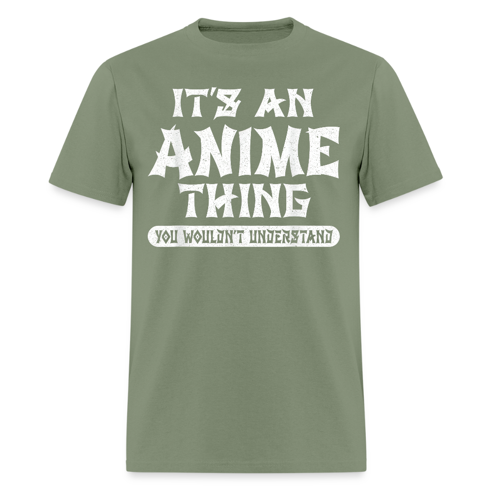 Eat Sleep Anime Repeat Premium Unisex T-Shirt - military green