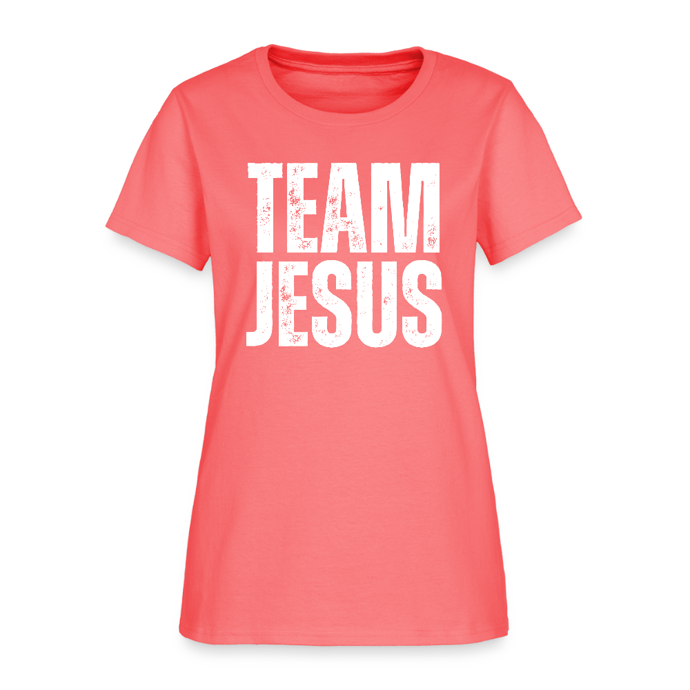 Team Jesus Christian Women's T-Shirt - coral