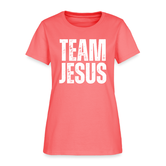 Team Jesus Christian Women's T-Shirt - coral