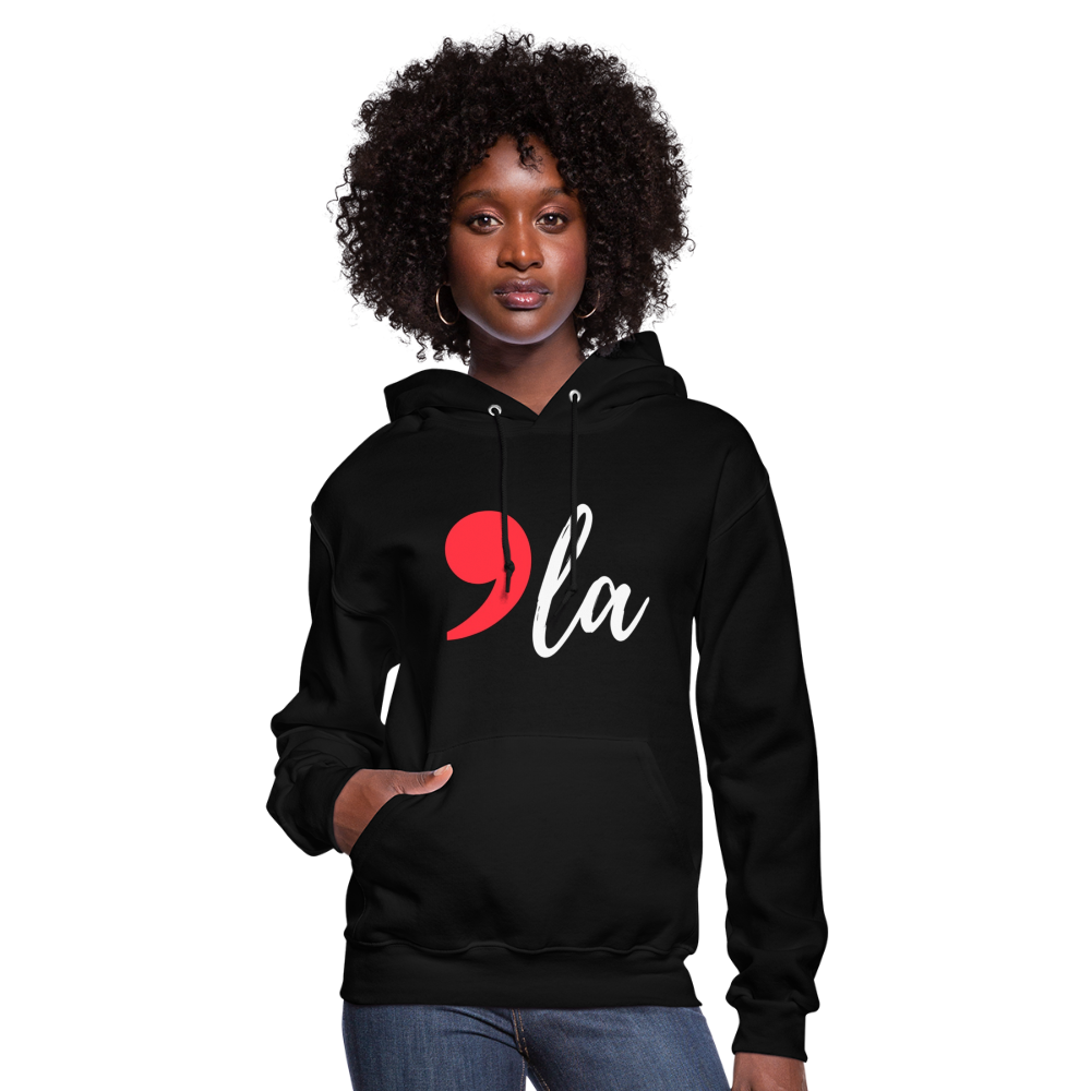 Kamala Harris 2024 President Comma La Women's Hoodie - black