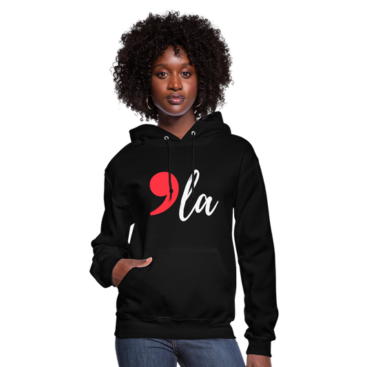 Kamala Harris 2024 President Comma La Women's Hoodie - black