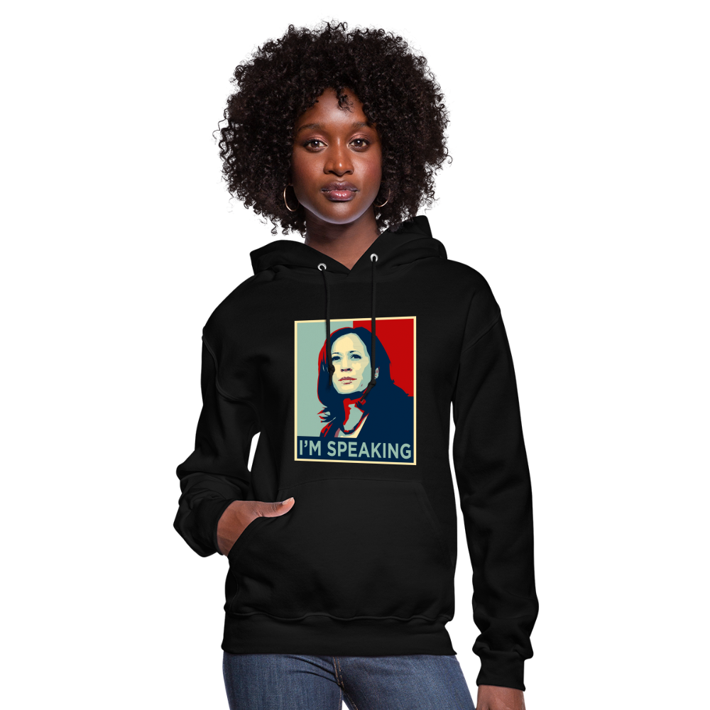 Kamala Harris President 2024 I'm Speaking Women's Hoodie - black
