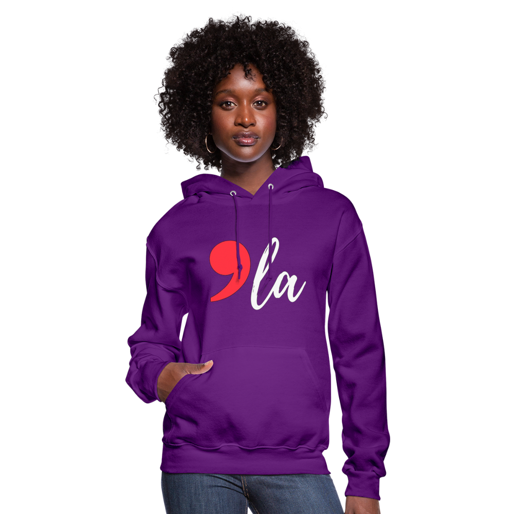 Kamala Harris 2024 President Comma La Women's Hoodie - purple