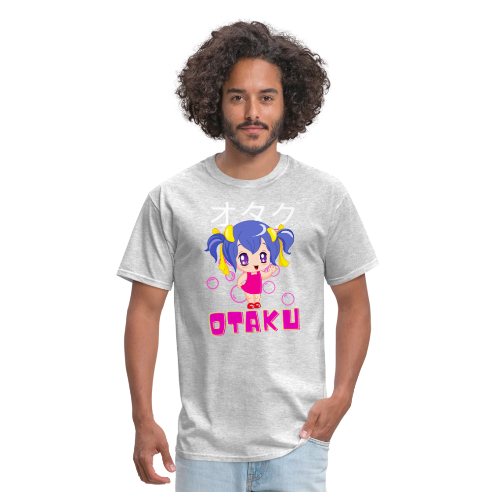 Otaku English Japanese Anime Fan Girl Premium Unisex T-Shirt - heather gray