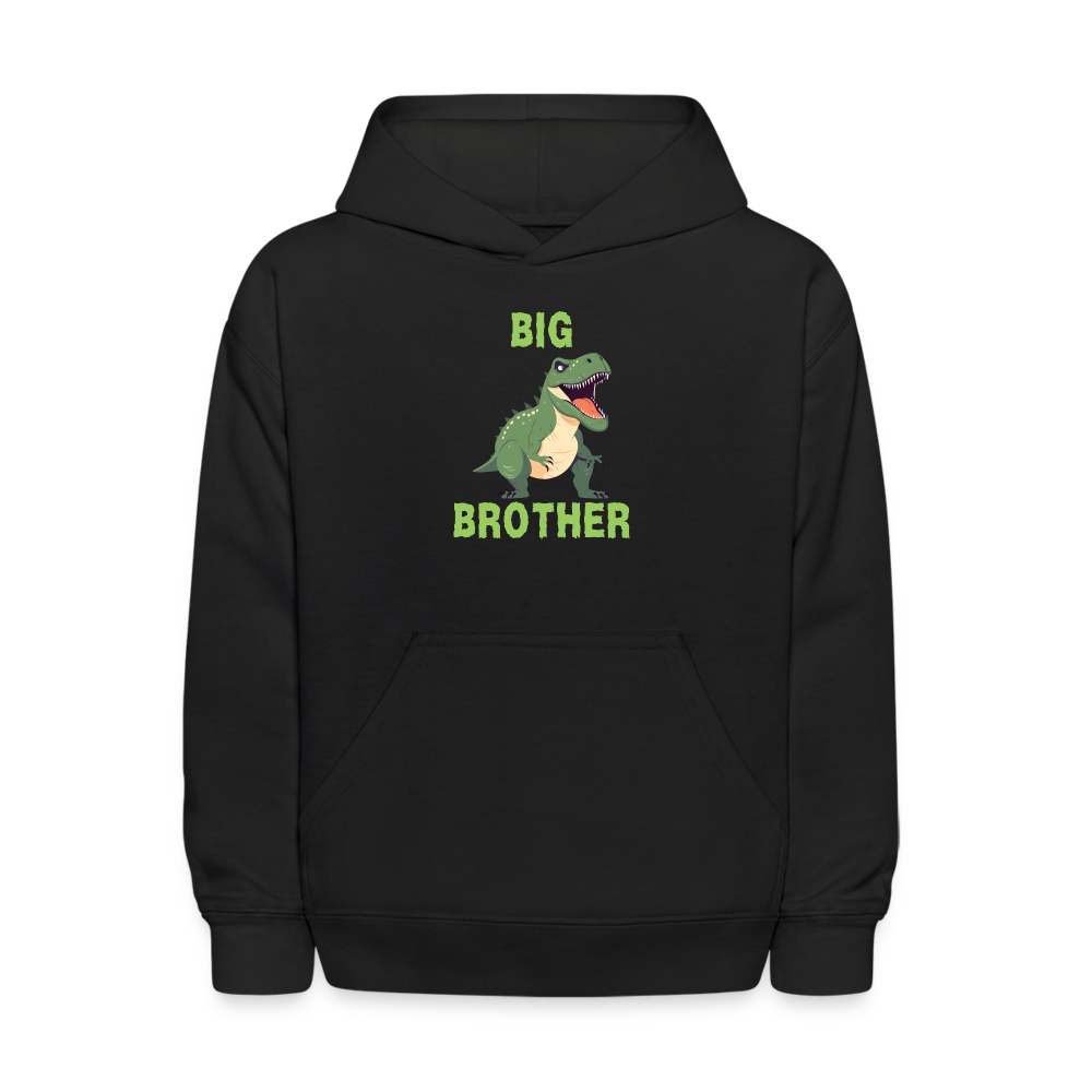 Youth Big Brother T-Rex Dinosaur Hoodie Sweatshirt - black