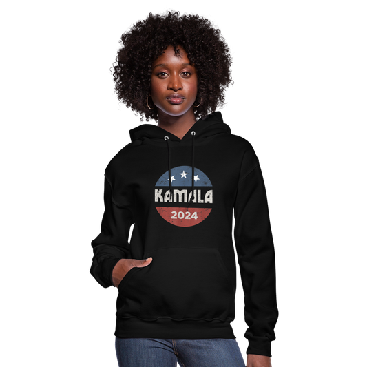 Kamala Harris 2024 For President Women's Hoodie - black