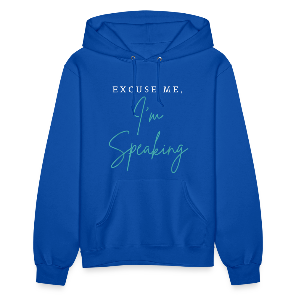 Kamala Harris Excuse Me I'm Speaking President 2024 Women's Hoodie - royal blue