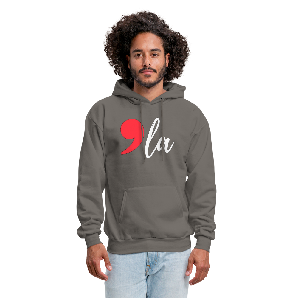 Kamala Harris 2024 President Comma La Unisex Hoodie Sweatshirt - asphalt gray