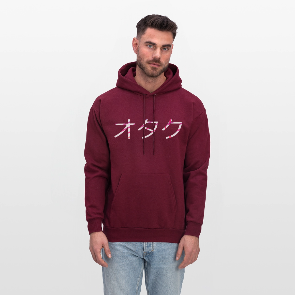 Otaku Japanese Front Anime Premium Unisex Hoodie Sweatshirt - burgundy