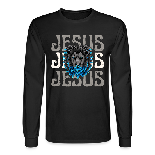 Jesus Lion Christian Unisex Long Sleeve T-Shirt - black