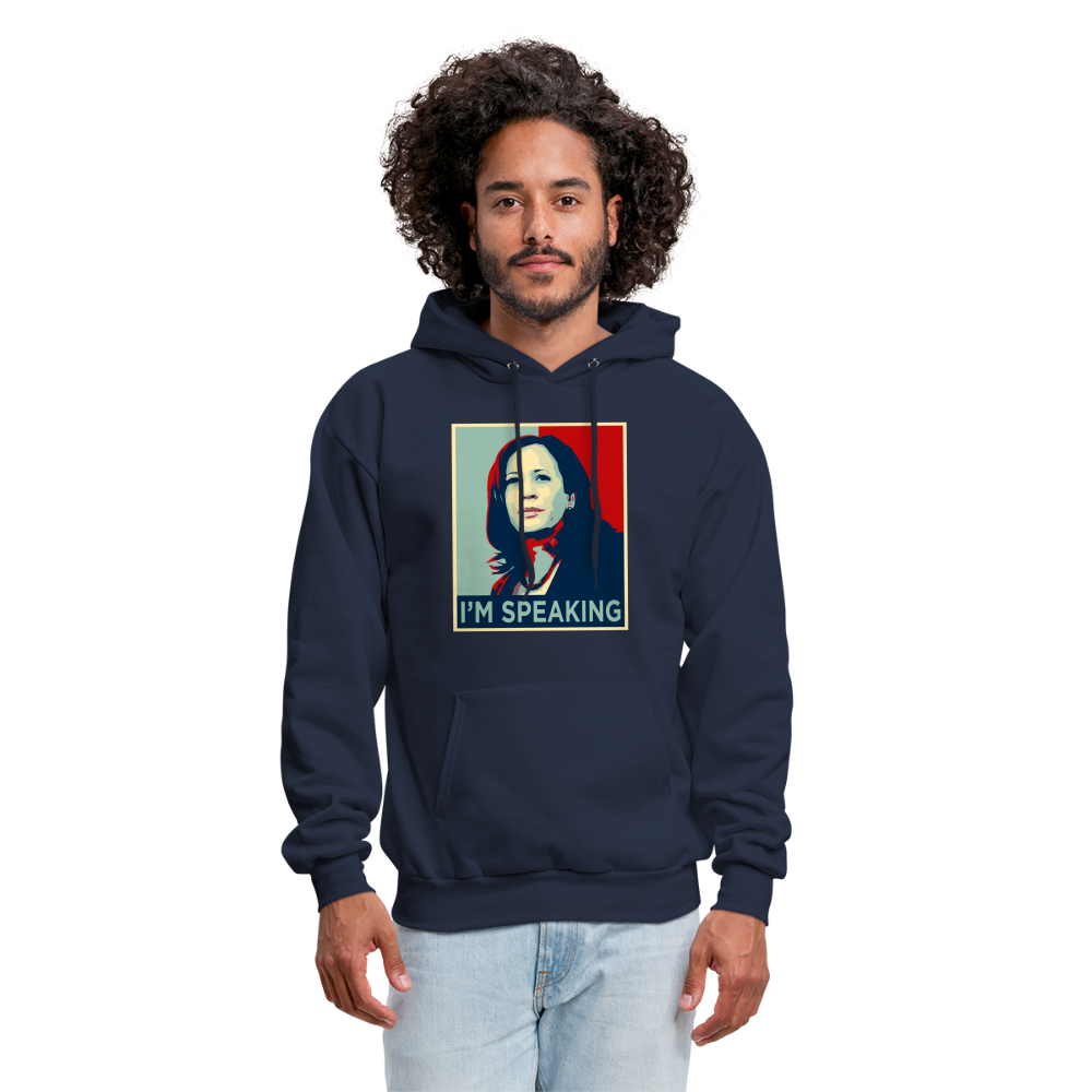 Kamala Harris President 2024 I'm Speaking Unisex Hoodie - navy