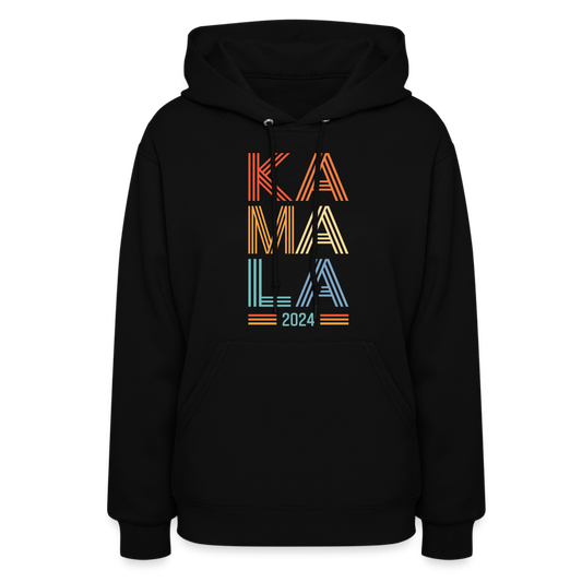 Kamala Harris 2024 Vintage Neon Women's Hoodie - black