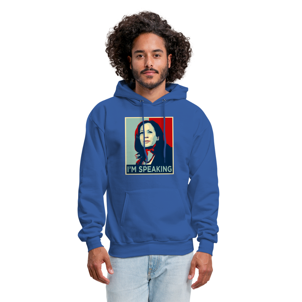 Kamala Harris President 2024 I'm Speaking Unisex Hoodie - royal blue