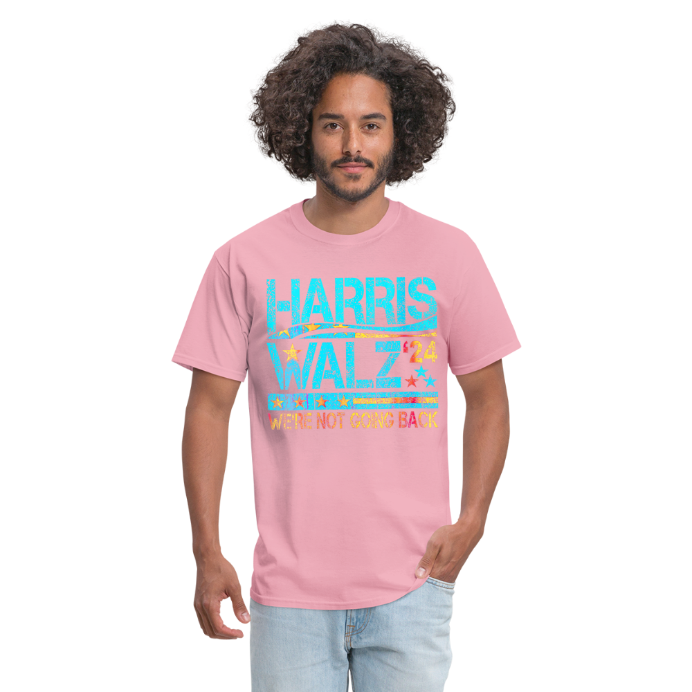 Harris Waltz Shirt 2 2024 Kamala Harris We're Not Going Back Unisex T-Shirt - pink