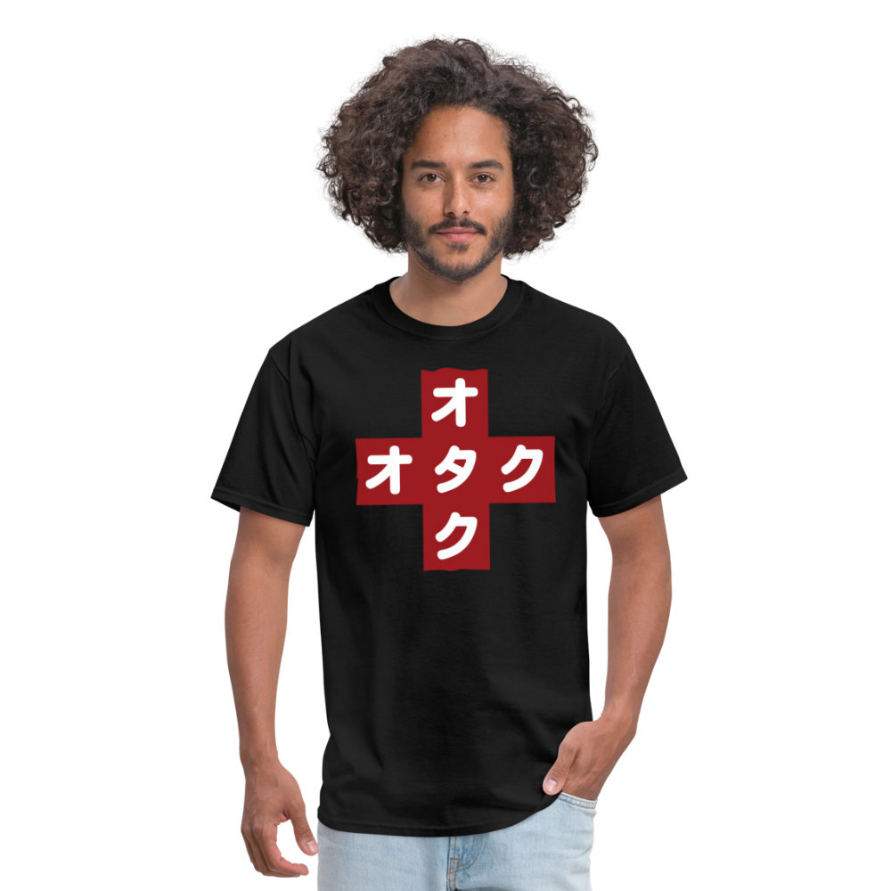 Otaku Red Cross Anime Premium Unisex T-Shirt - black