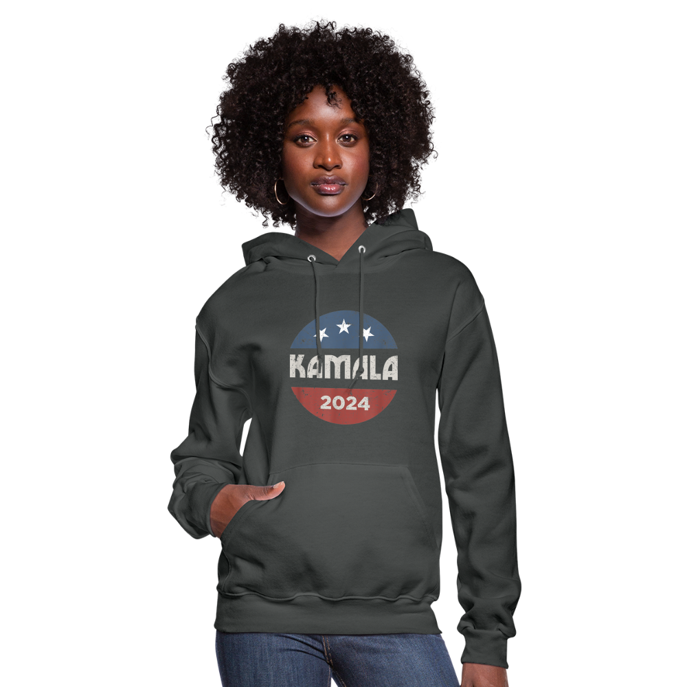 Kamala Harris 2024 For President Women's Hoodie - asphalt