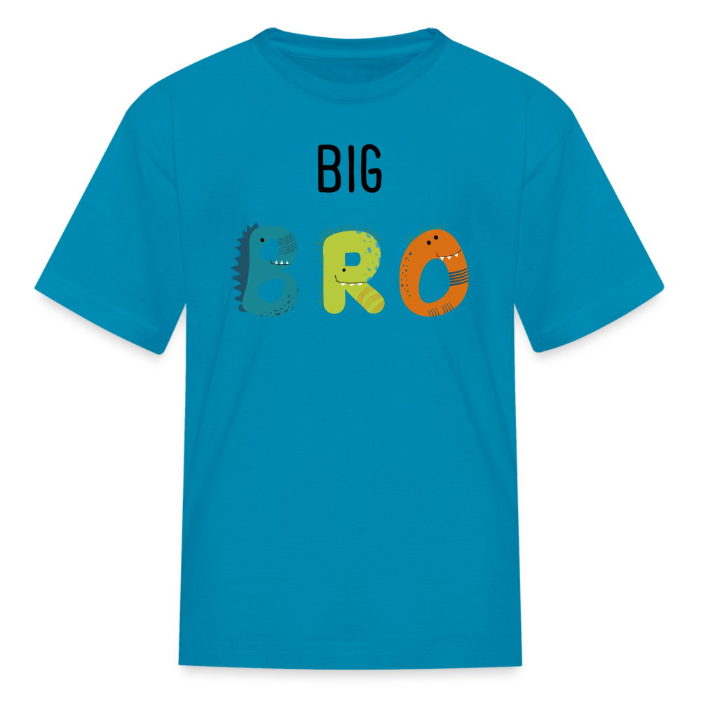 Youth Big Brother Big Bro Dinosaurs T-Shirt - turquoise